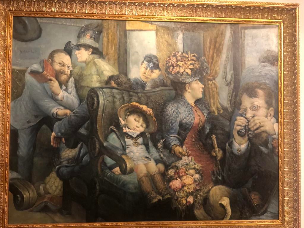 Trein passagiers jaartal 1900, Ophalen of Verzenden