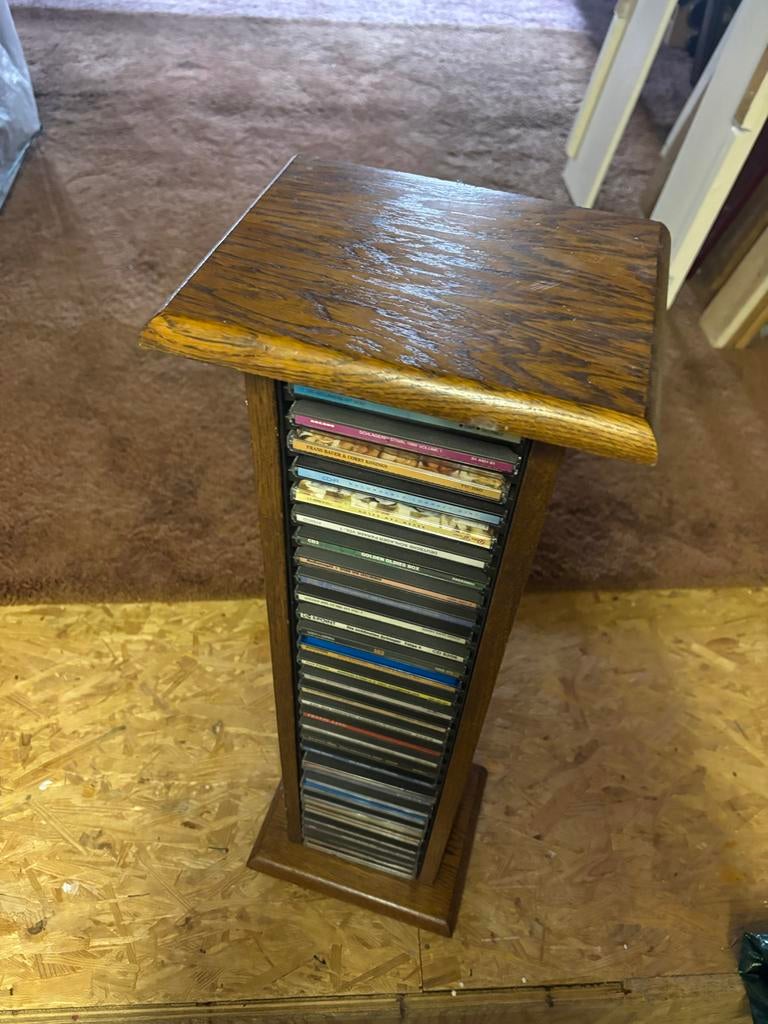 Houten CD toren, Ophalen, Gebruikt, 25 tot 75 discs, Cd's