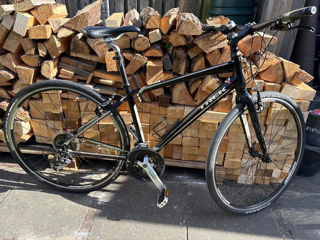 Trek 7.3 FX Hybride Fiets - Zwart, Goede Staat, 28 inch, Gebruikt, Velgrem, Meer dan 20 versnellingen