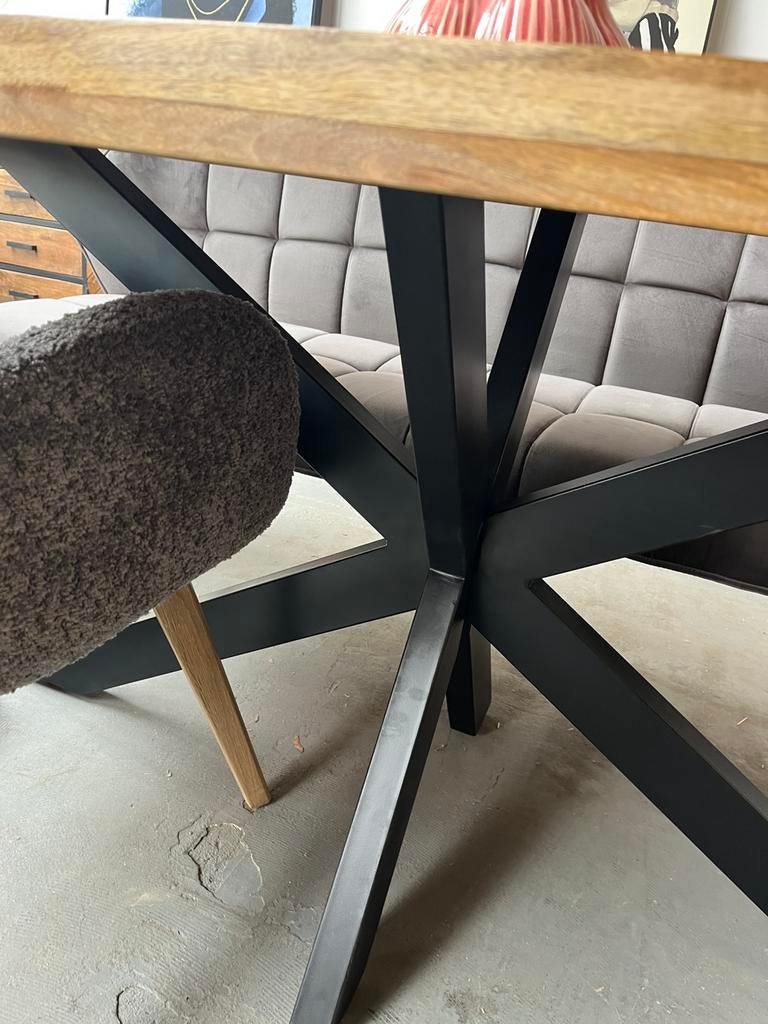 Magazijn leegverkoop eettafel deens ovaal mangohout matrix, Huis en Inrichting, Woonaccessoires | Overige, Argonweg 20 amersfoort