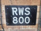 Vintage RWS 800 Reclamebord - Zwart met Witte Letters, Ophalen of Verzenden, Gebruikt, Reclamebord