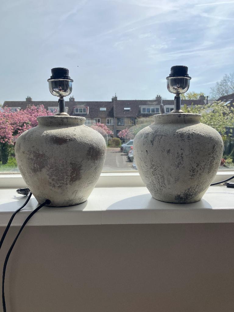 2 lampen! Landelijke stijl, Huis en Inrichting, Lampen | Tafellampen, Ophalen, Zo goed als nieuw, Landelijk, Minder dan 50 cm
