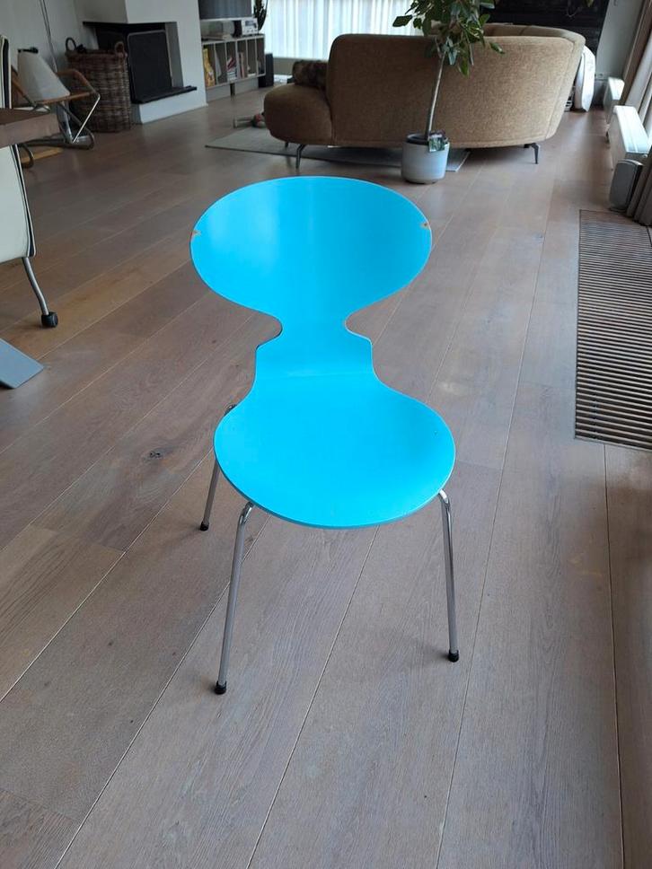Fritz Hansen Vlinderstoel in turquoise, uit 1992, Huis en Inrichting, Stoelen, Gebruikt, Eén, Hout, Metaal, Overige kleuren, Ophalen of Verzenden