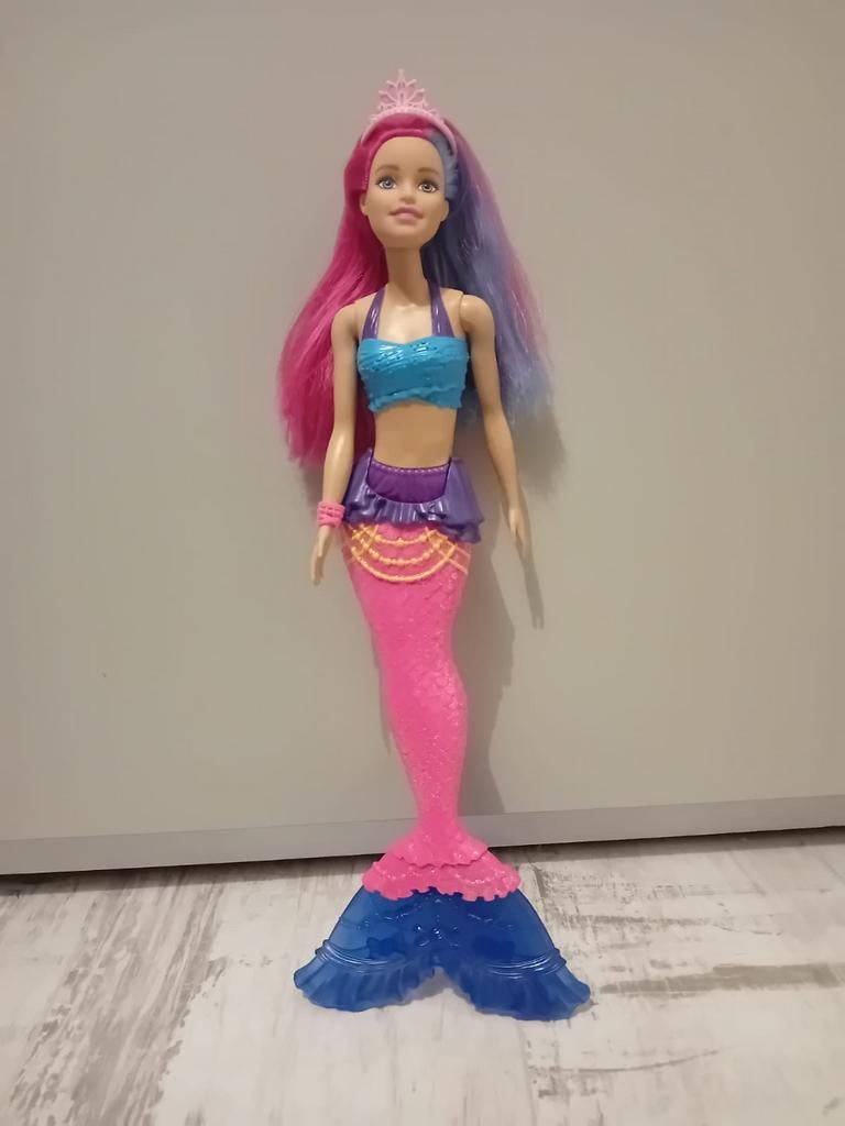 Barbie zeemeermin met kroon, Ophalen of Verzenden, Barbie