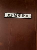 Vintage Emaille Bord 'Tabaksvergunning', Ophalen of Verzenden
