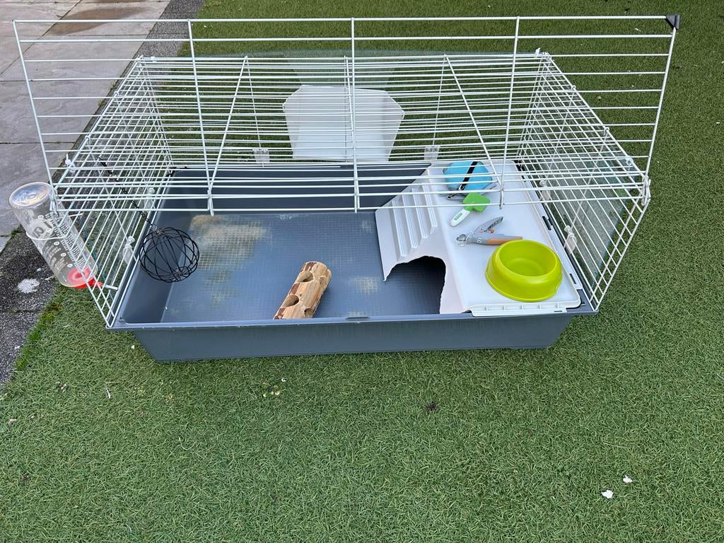 Cavia-/konijnenkooi 95cm x 60cm x 45cm, Dieren en Toebehoren, Kooi, Gebruikt, Konijn, 75 tot 110 cm