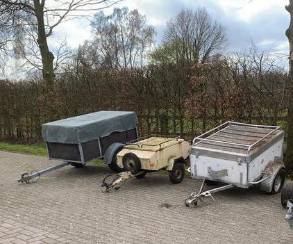3 aanhangers aanhangwagen opknappers!, Ophalen, Gebruikt