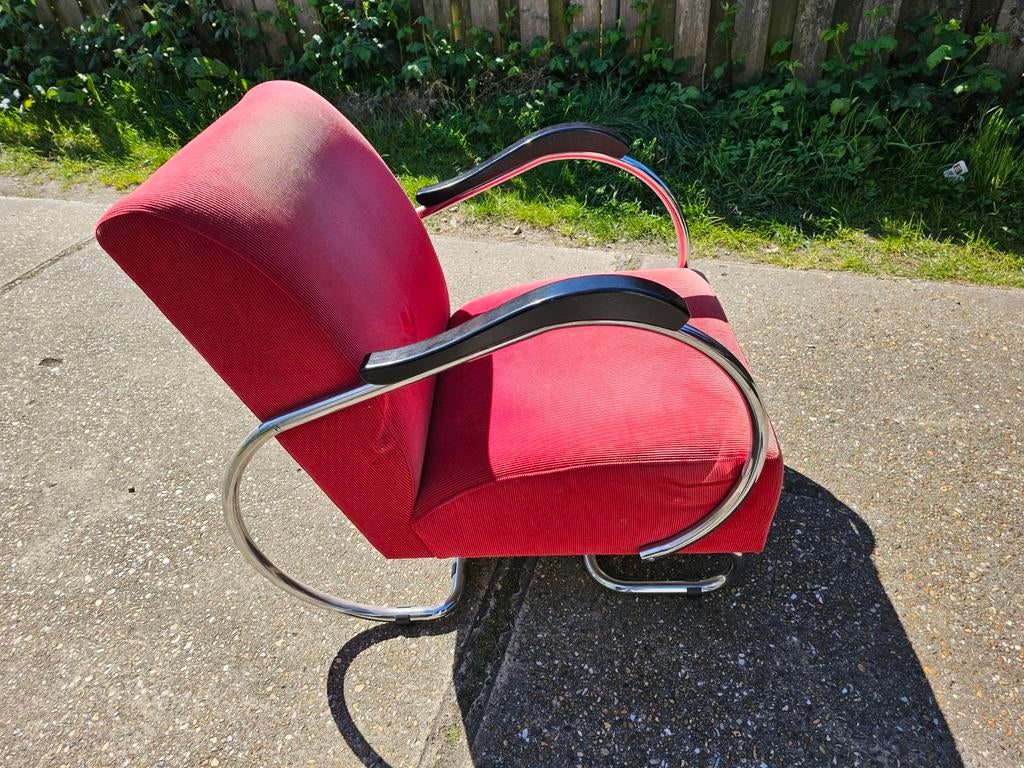 Dykmeyer fauteuils met buisframe, model Dikkert, Ophalen, Gebruikt, 75 tot 100 cm, 50 tot 75 cm