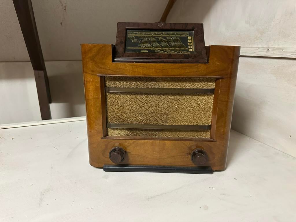 Oude houten radio, Ophalen of Verzenden, Gebruikt, Radio