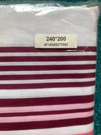 2-Persoons Dekbedovertrek roze paars groen gestreept 240x200, Overige kleuren, Dekbedovertrek, Ophalen of Verzenden, Nieuw