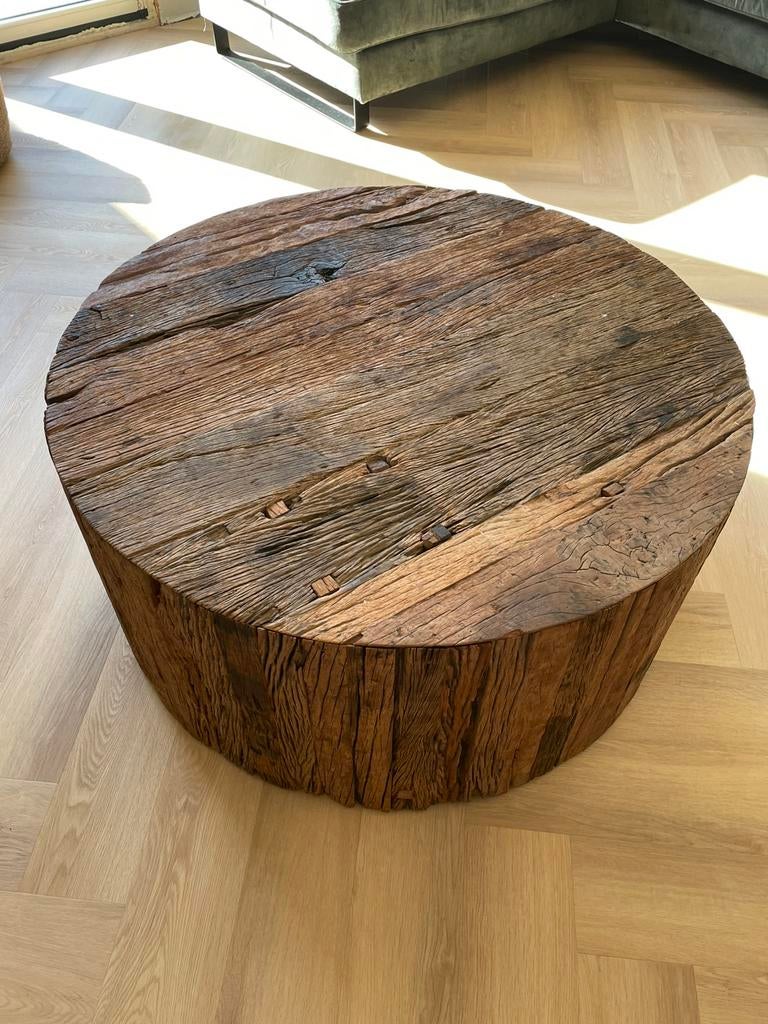Robuuste salontafel, Huis en Inrichting, Tafels | Salontafels, Ophalen, 50 tot 100 cm, 100 tot 150 cm, Rond