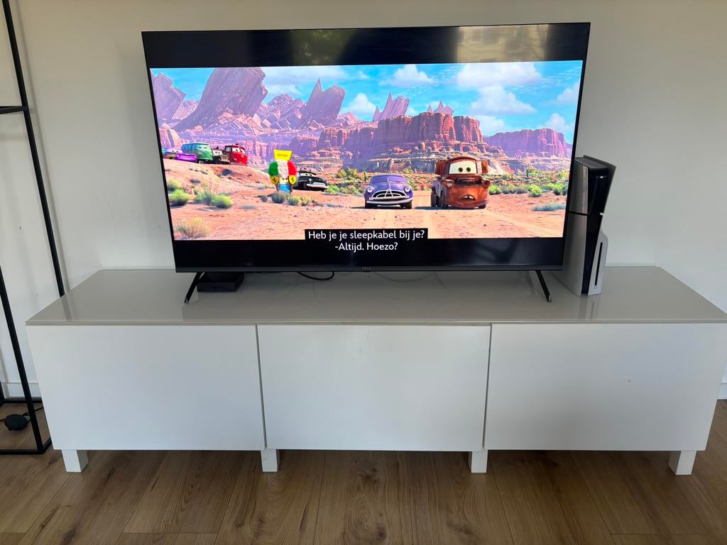 Ikea besta tv meubel met glasplaat, Huis en Inrichting, Kasten | Televisiemeubels, Ophalen, 150 tot 200 cm, Zo goed als nieuw