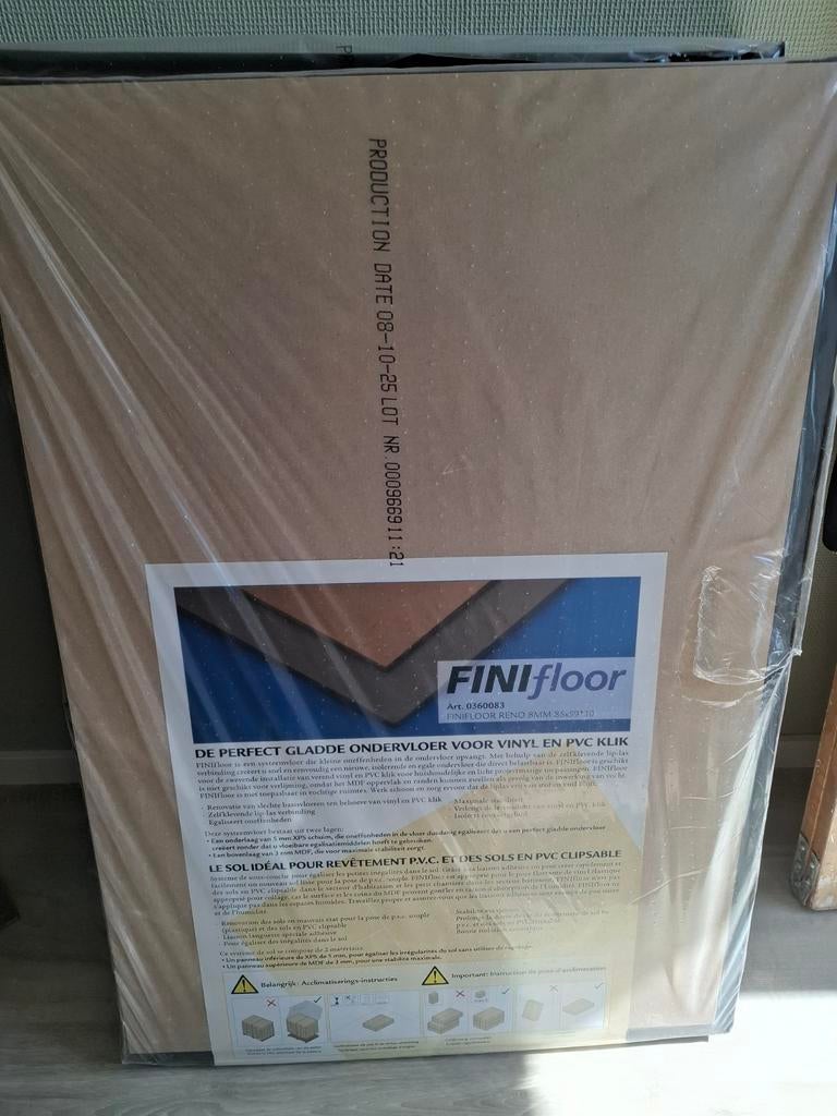 FINIfloor ondervloer voor vinyl, 7,5 m2 (10 platen), Ophalen