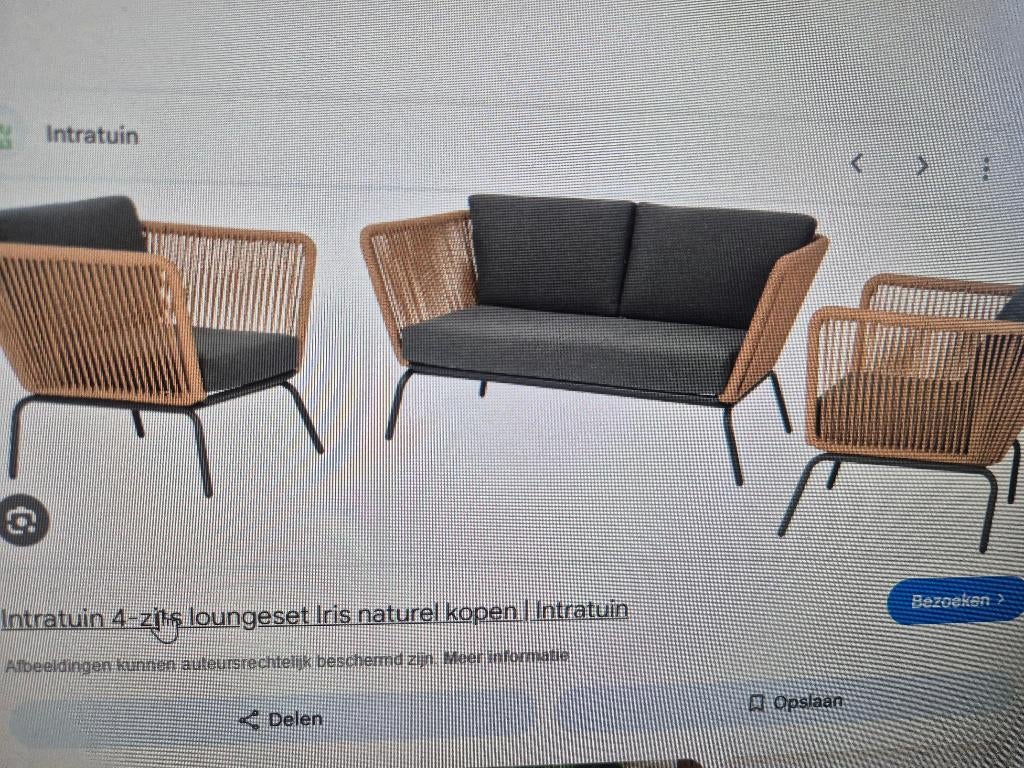 Super mooie tuinset, Tuin en Terras, Ophalen, 4 zitplaatsen, Aluminium, Tuinset