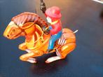 Vintage Opdraaibare Cowboy te Paard - Goed Werkend, Ophalen of Verzenden