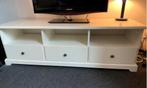 Mooi wit tv-meubel – stevige houten kwaliteit, Ophalen, 100 tot 150 cm, Zo goed als nieuw, Minder dan 100 cm