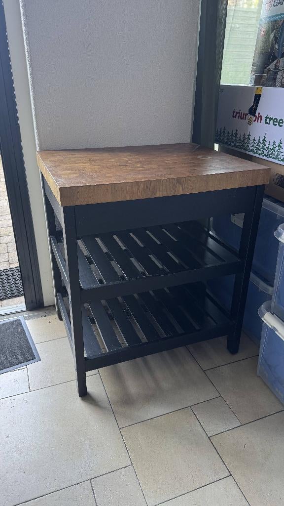 IKEA Vadholma Keukeneiland (79x63x90 cm), Ophalen, Gebruikt, Zwart, 50 tot 100 cm