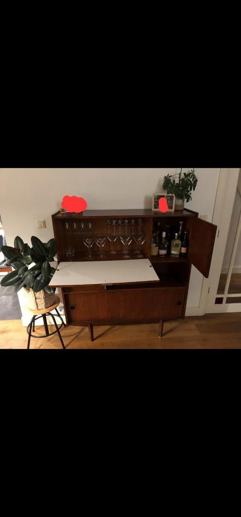 Mid Century Highboard Cocktailkast, Ophalen, Gebruikt
