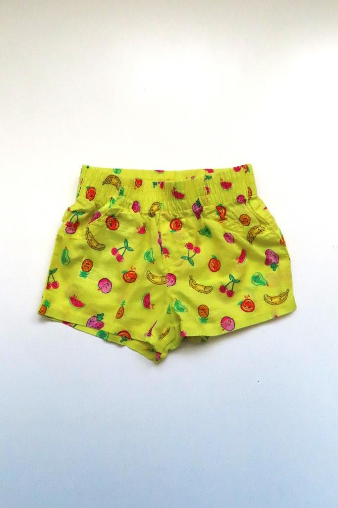 Broekje Kort Geel Fruit Benetton Baby mt 56 (4424), Kinderen en Baby's, Babykleding | Maat 56, Broekje, Meisje, Ophalen of Verzenden