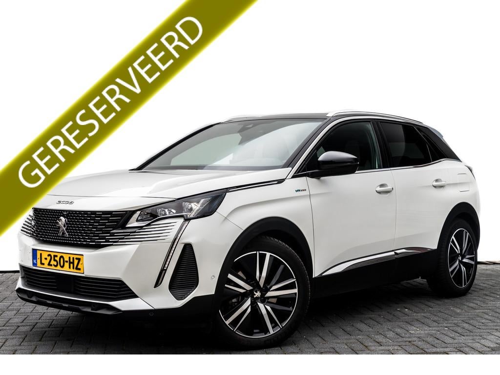 Peugeot 3008 1.6 225 PK HYbrid 225 GT | Pano Dak | Automaat, 4 cilinders, Met garantie (alle), Adaptive Cruise Control, Wit