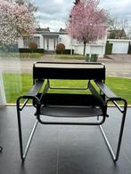 1 originele Knoll Wassily stoel Marcel Breuer, Ophalen, Zwart, Leer, Zo goed als nieuw