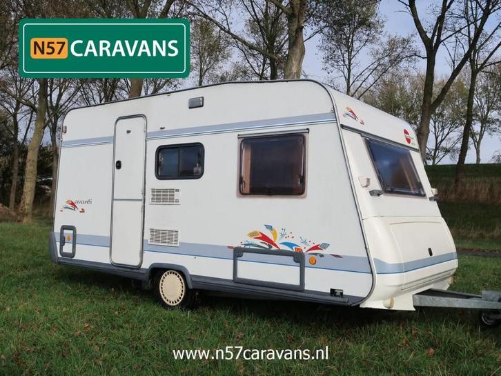 Bürstner Avanti 420 TN / voortent, Caravans en Kamperen, Caravans, Bedrijf, tot en met 4, 750 - 1000 kg, Treinzit, Bürstner, Frans bed