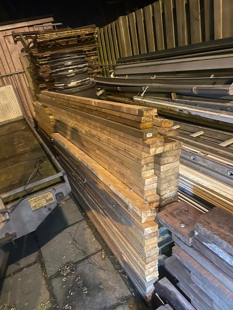 Vuren balken 9x4cm 140 meter hout houten balken, Ophalen, Zo goed als nieuw, 250 cm of meer, Balken