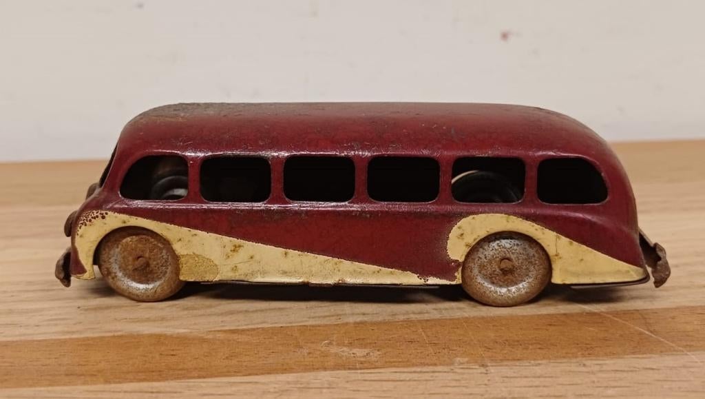 Tinnen Bologna Italy bus, Antiek en Kunst, Antiek | Speelgoed, Ophalen of Verzenden