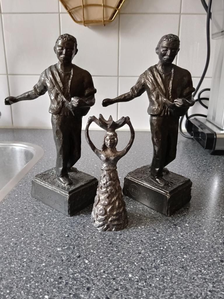 Metalen beeldjes, Verzamelen, Beelden en Beeldjes, Ophalen, Zo goed als nieuw, Overige typen