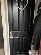 Deur meterkast zwart, Doe-het-zelf en Verbouw, Ophalen, Gebruikt, Minder dan 80 cm, Binnendeur