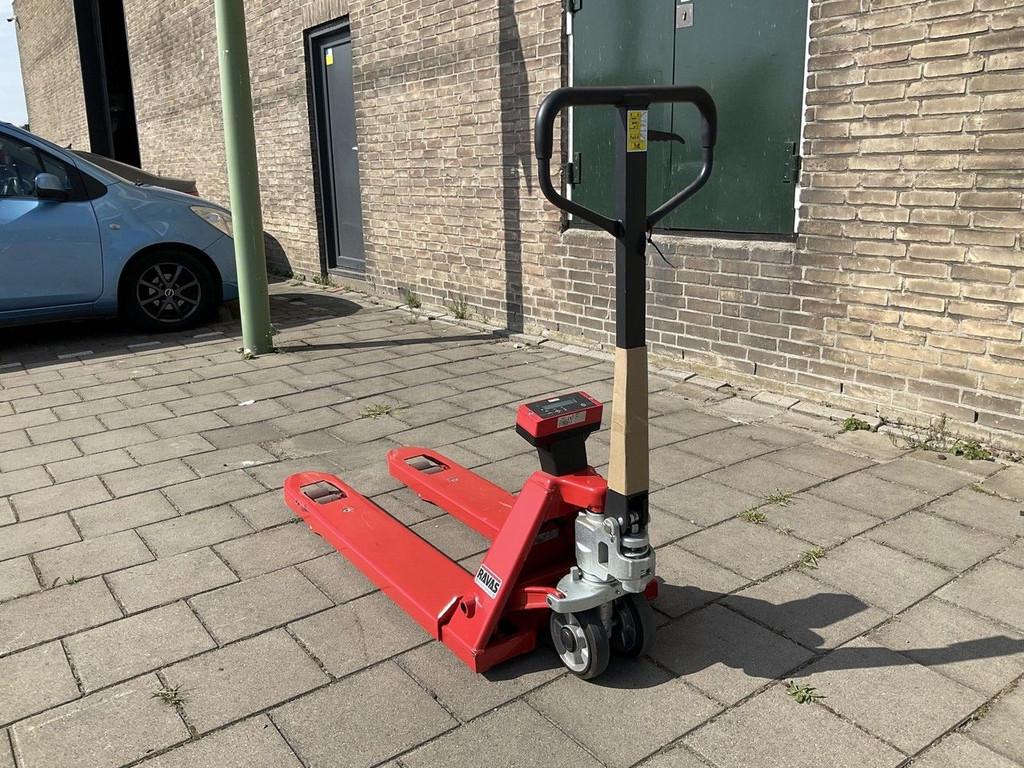Ravas 1100 2000kg HANDPALLETWAGEN MET WEEGSCHAAL NIEUW, Handmatig, Stapelaar, Ravas