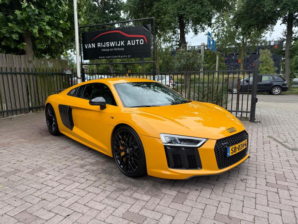 Audi R8 5.2 FSI Quattro Plus Xenon V10 Ceramisch 610PK Deale, Auto's, Automaat, Gebruikt, Euro 6, Leder