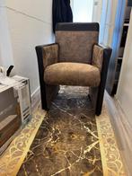 Set van 4 comfortabele eetstoelen - Bruin/Zwart, Huis en Inrichting, Ophalen, Gebruikt, Bruin, Leer