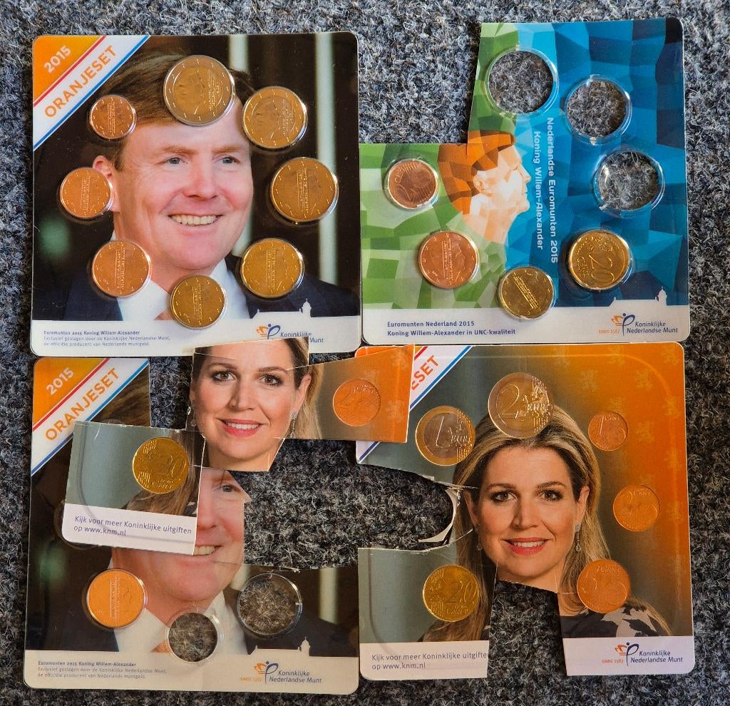 Set euromunten 2015 Nederland en wat losse munten 2015 2016, Ophalen of Verzenden, Overige landen, Overige waardes, Setje