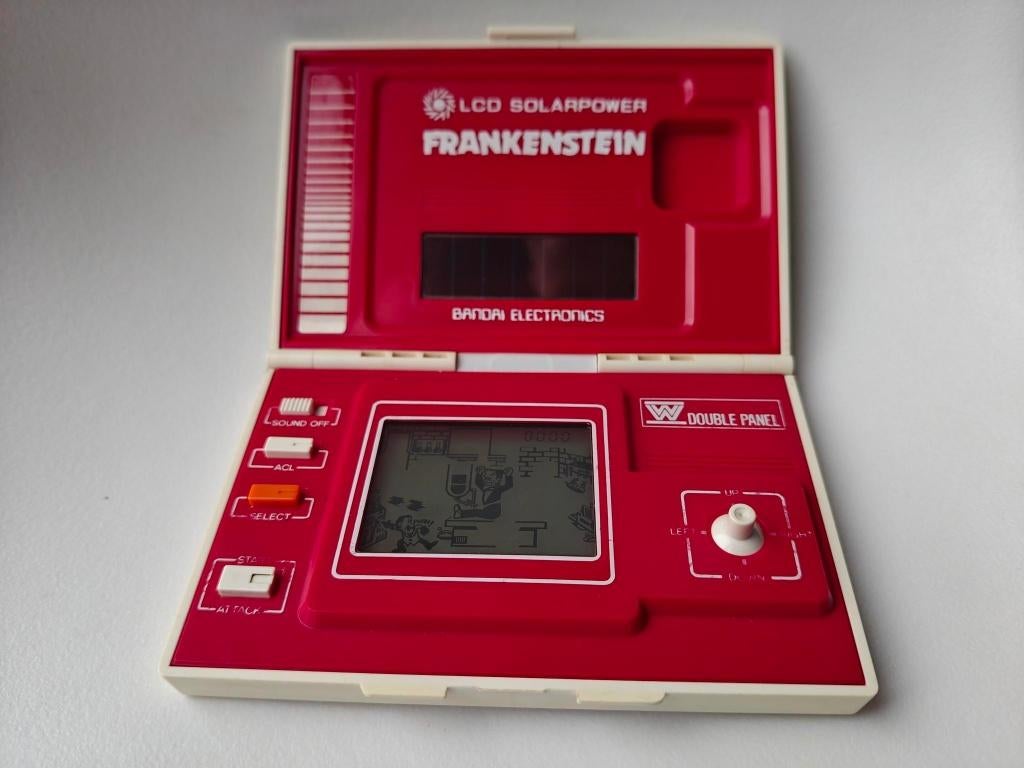 vintage handheld Bandai Frankenstein LCD Solarpower zgan, Ophalen of Verzenden, Bandai