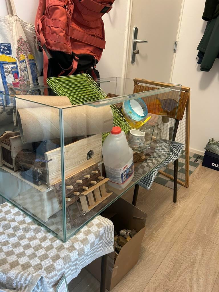 Compleet hamster terrarium, Zo goed als nieuw, Muis, Hok, 75 tot 110 cm