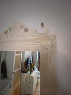 Spiegel brocante groot wit ornamenten houten passpiegel, Ophalen, Minder dan 50 cm, Zo goed als nieuw, 150 tot 200 cm