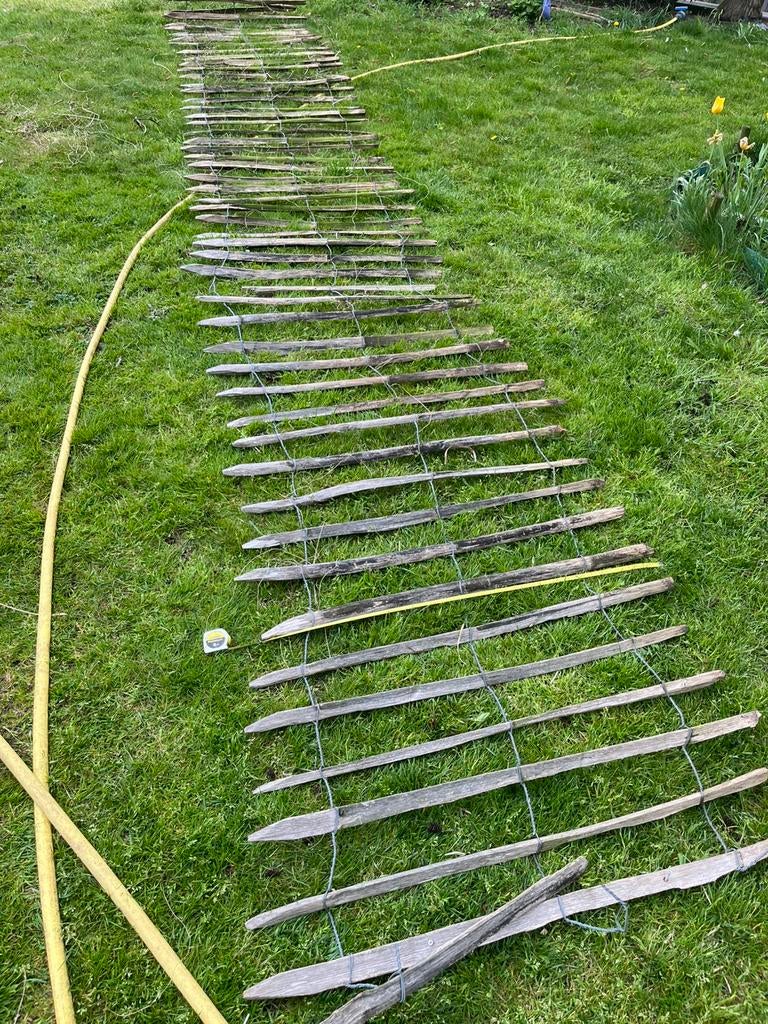 6 meter schapenhek 100cm hoog voor 30 eu, Tuin en Terras, Ophalen, Gebruikt, Hout, Tuinhek