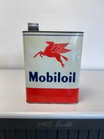 Mobiloil oud 2 liter olie blik, Verzamelen, Gebruikt, ., ., .