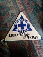 Oude reclame voor voeten en hiel pyn massage, Ophalen of Verzenden, Gebruikt, Reclamebord