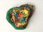 Klein geborduurd beursje met Alpaca beugeltje, Antiek en Kunst, Ophalen of Verzenden
