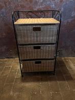 Rieten ladekastje 78x44x33cm, Huis en Inrichting, Kasten | Ladekasten, Zo goed als nieuw, 3 of 4 laden, Minder dan 100 cm, 25 tot 50 cm