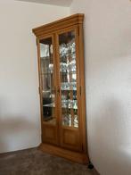 Vitrinekast hoek H200. B87.  D60.   Patinee eiken, Huis en Inrichting, Ophalen, Zo goed als nieuw, 25 tot 50 cm, 150 tot 200 cm