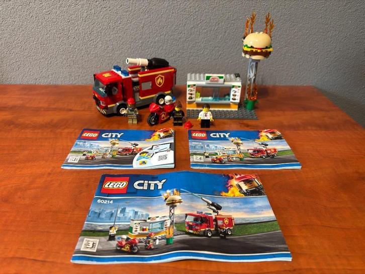 Lego 60214 - City - Fire - Burger Bar Fire Rescue, Kinderen en Baby's, Speelgoed | Duplo en Lego, Gebruikt, Lego, Complete set