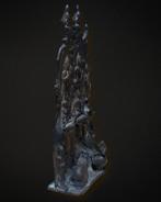 Oud brons reliëf van de Mucalinda Boeddha, Ophalen of Verzenden, Gebruikt