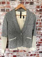 10 days jasje colbert blazer + blouse ecru grijs small 34 36, 10days, Ophalen of Verzenden, Zo goed als nieuw, Maat 34 (XS) of kleiner