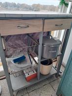 Tuin /Balkon/ Schuur tafel  met lade en rekken ., Ophalen of Verzenden, Zo goed als nieuw, Overige typen