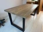 HOUTENTAFEL MET STALEN U-POTEN - MANGO HOUT 180X90, Huis en Inrichting, Tafels | Eettafels, Ophalen, Gebruikt, Vijf personen of meer
