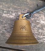 Vintage bronzen bel no.12, inclusief trekmechanisme., Ophalen of Verzenden