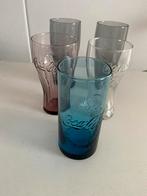 COCA COLA glazen 5 stuks 3 kleuren 4 modellen, Ophalen of Verzenden, Zo goed als nieuw, Frisdrankglas
